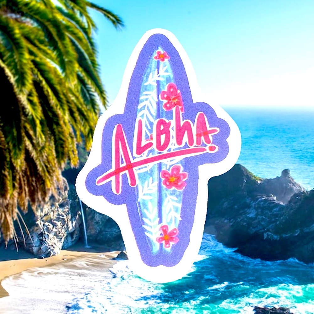 Hawaii Aloha State Ohana Shaka Travel 808 Samoan Love Single Sticker